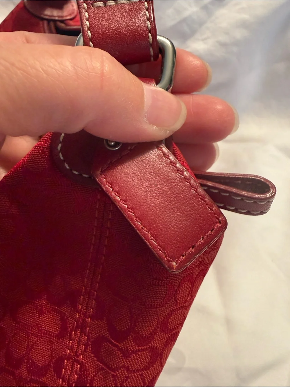 COACH Cherry Red Signature Soho Hobo Bag - Excellent Condition Y2K Vintage